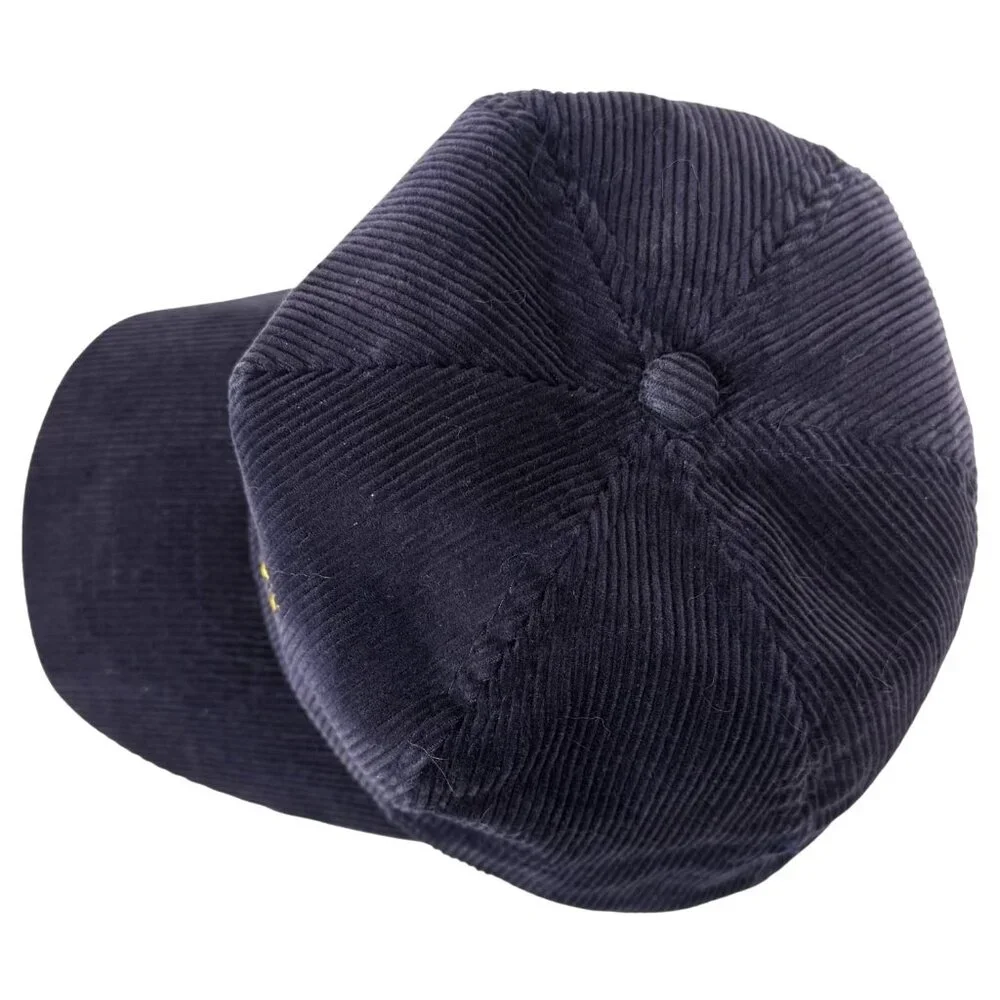 Vintage University Of Michigan Wolverines Corduroy Hat SnapBack Embroidered Blue - Picture 6 of 12